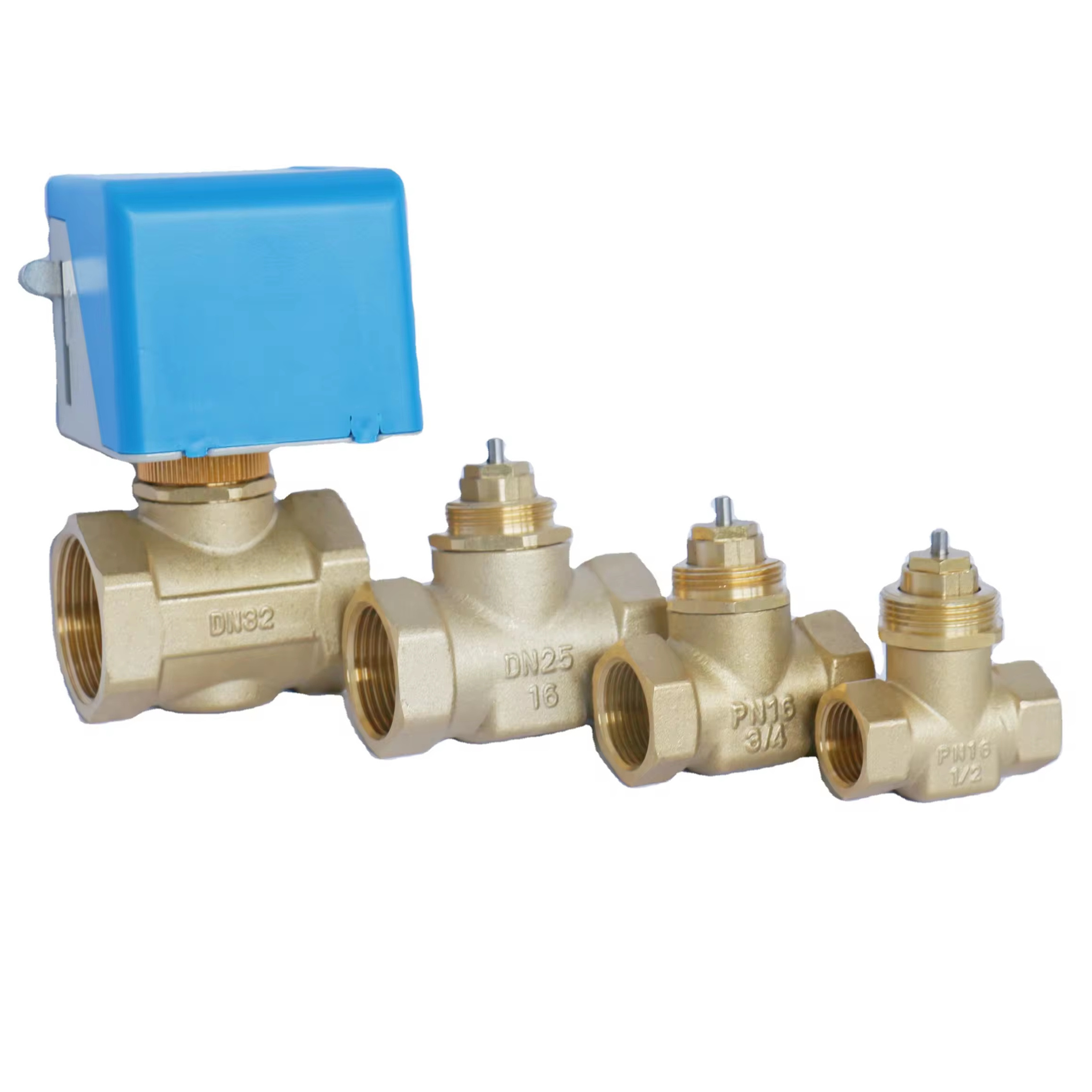 1/2 3/4 1 1-1/4 Inch Size Motorized Electric Stop Valve Two-way AC220V For Air Conditioning DN15 DN20 DN25 DN32