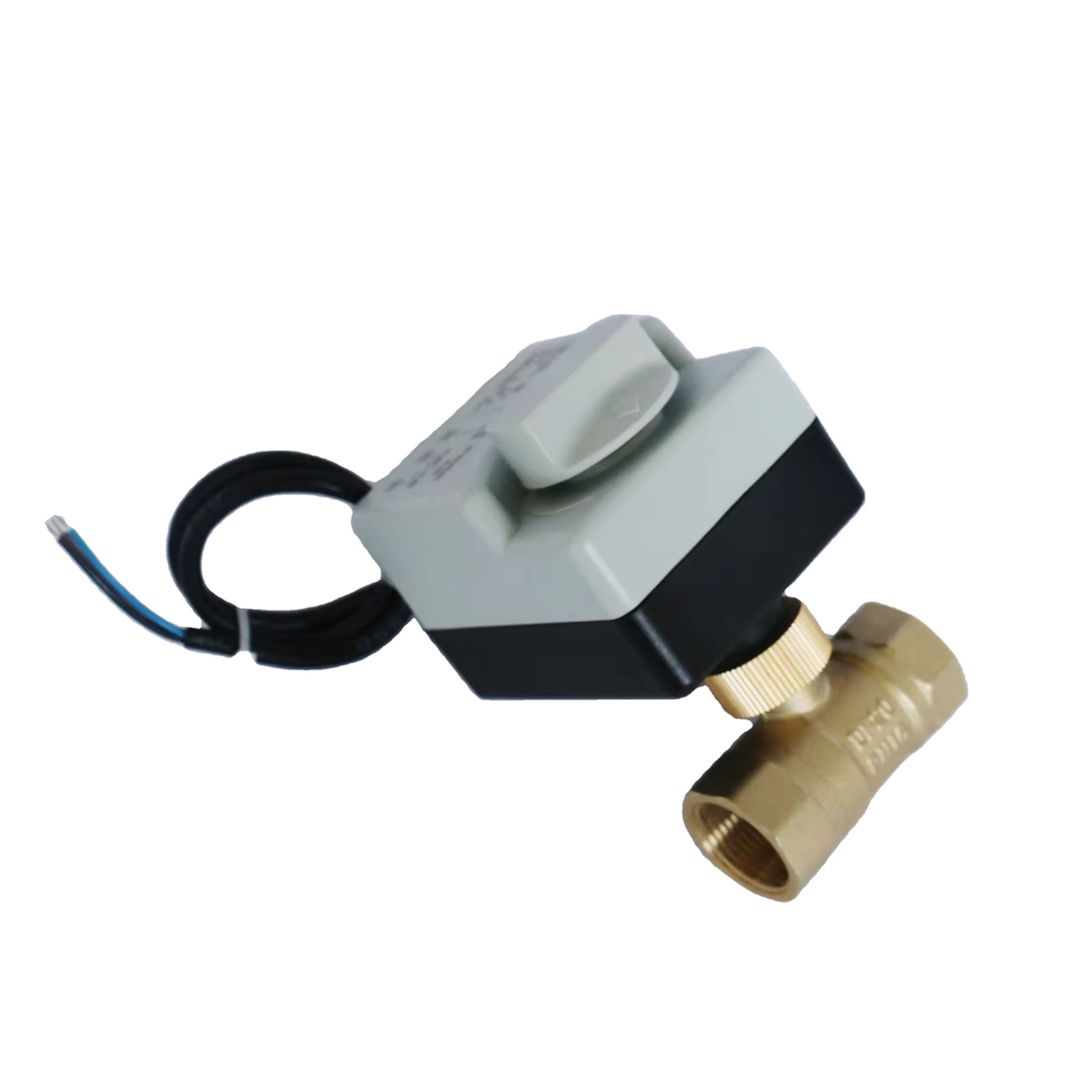 Manual Switch Actuator Ball Valve Two-way with 3 Wires  Brass Valve Body Manufacturer Sells DN20 220V Used for air conditioning