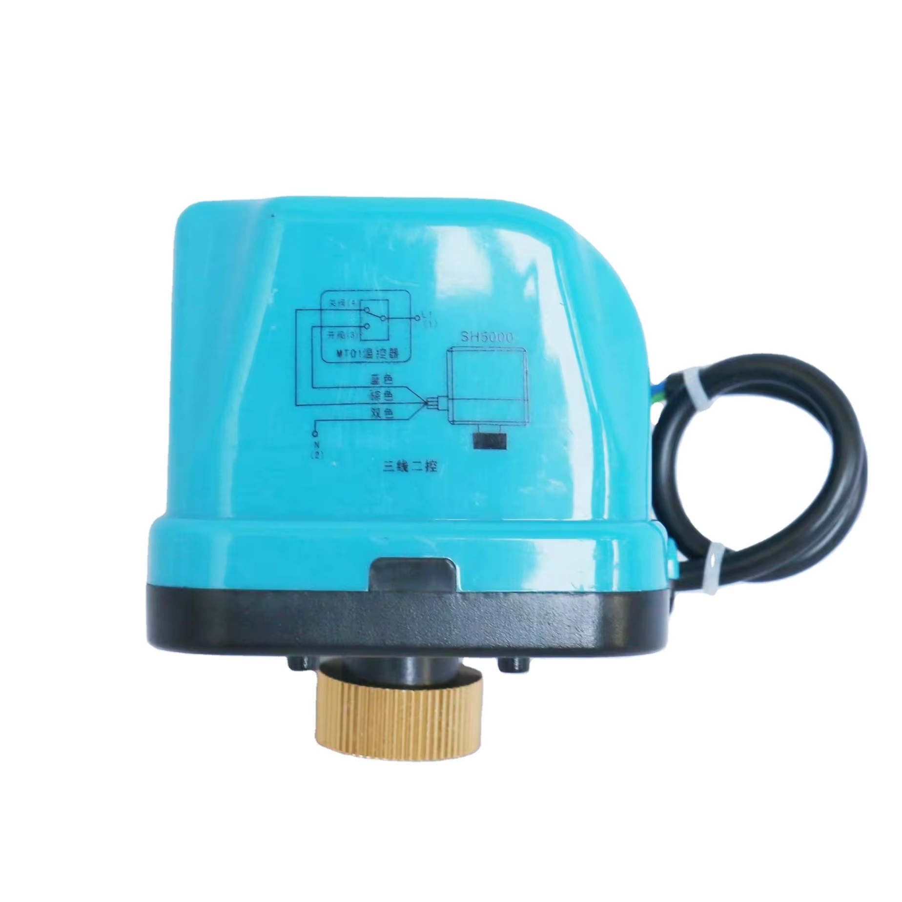 12V 24V 220V DN15 DN20 DN25 Motorized Electric 2-Way Ball Valve With Actuator Used for Air Conditioning ODM