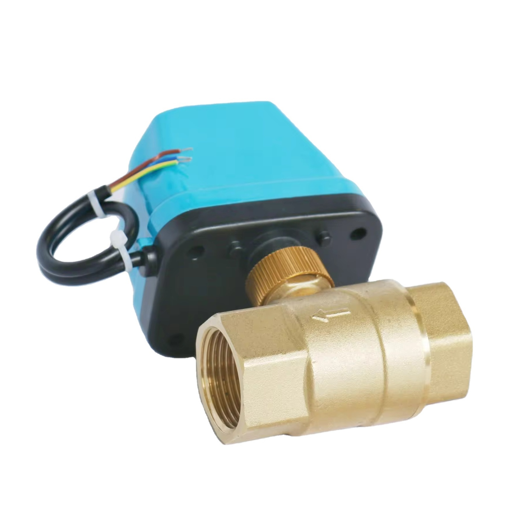 Electric Ball Valve DN25 Control Valve G Thread Full Diameter Brass Valve Body With Electric Actuator 220V 24V