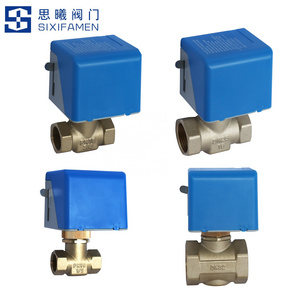 dn15-dn32 1/2"-1 1/4 "caliber Two-way valve Three-way valve Brass motorized stop valve Electrical reset of two line segments