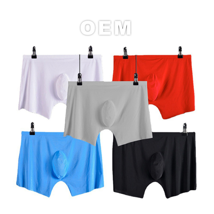 Men Underwear Boxer Stretch  Comfortable Pure color Mens Underwear With Pouch Quick Dry Soft Breathable Custom Boxers For Men