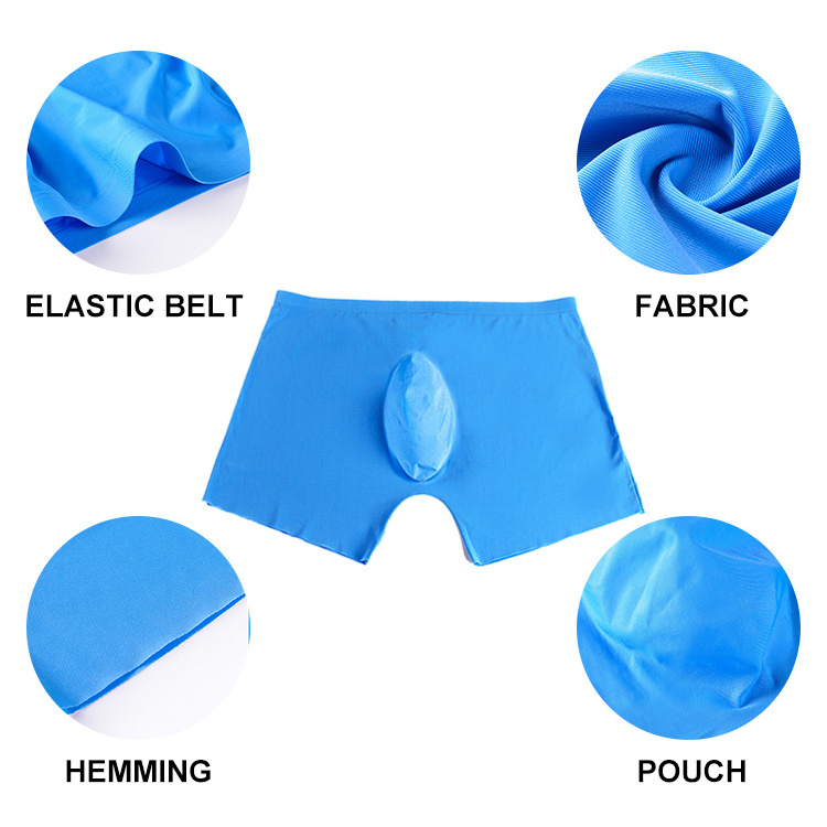 Men Underwear Boxer Stretch  Comfortable Pure color Mens Underwear With Pouch Quick Dry Soft Breathable Custom Boxers For Men