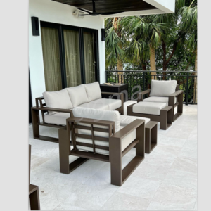 Outdoor Curved Patio Furniture Contemporary Sofa Set Furniture Modular Metal Aluminum Outdoor Chair Luxury