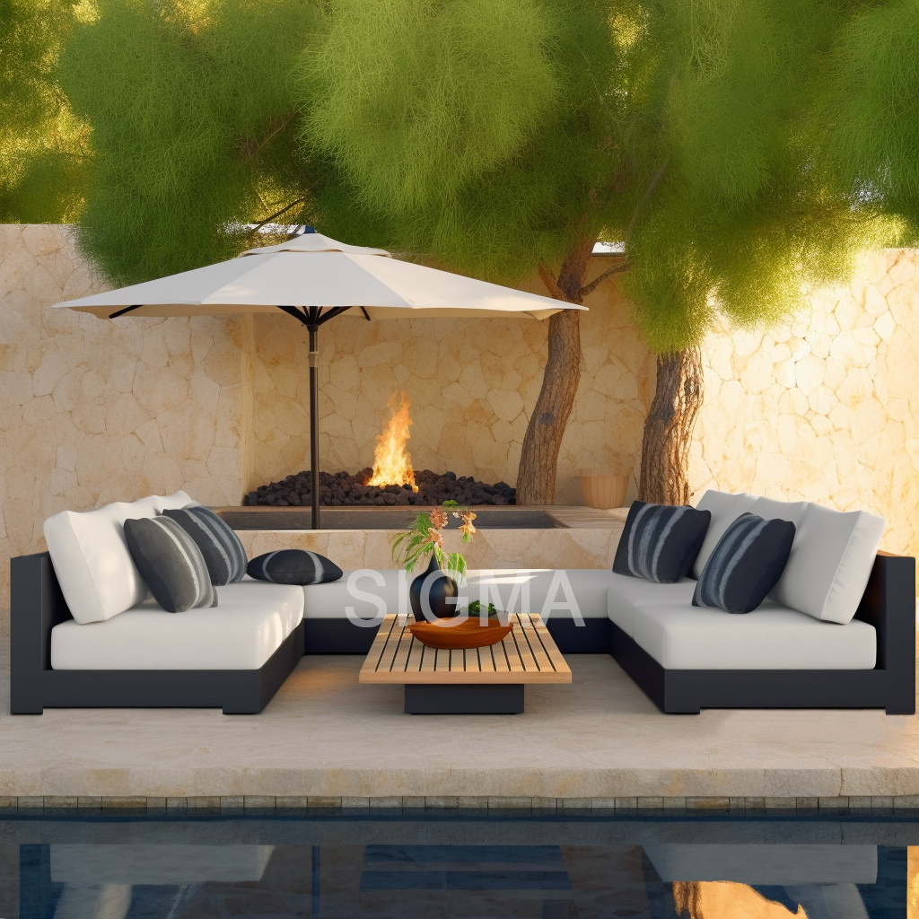 Outdoor Patio Furniture Set Rattan Outdoor Sectional Sofa Backyard Furniture Outdoor Couch