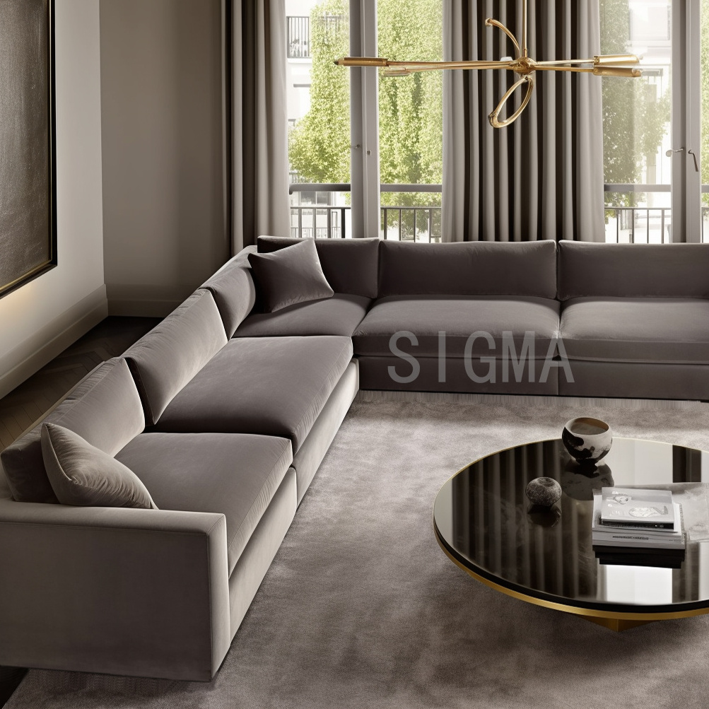 Luxury Modern Sectional Sofa Light Simple Design Sofa Set Living Room Furniture