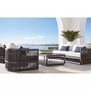 Luxury furniture aluminum rattan wicker sofa garden sets outdoor patio furniture