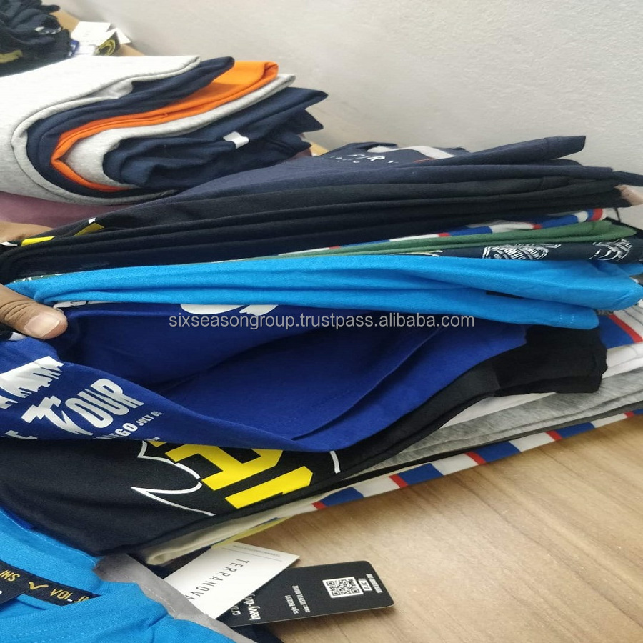 surplus stock lots 150gsm Surplus branded T-shirt Stock lot Leftover Bangladesh Apparel Asian size Cheap price branded stock lot