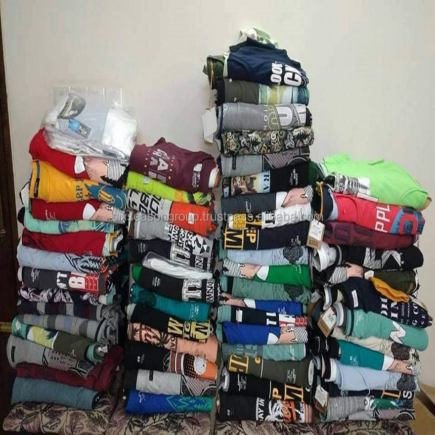 surplus stock lots 150gsm Surplus branded T-shirt Stock lot Leftover Bangladesh Apparel Asian size Cheap price branded stock lot