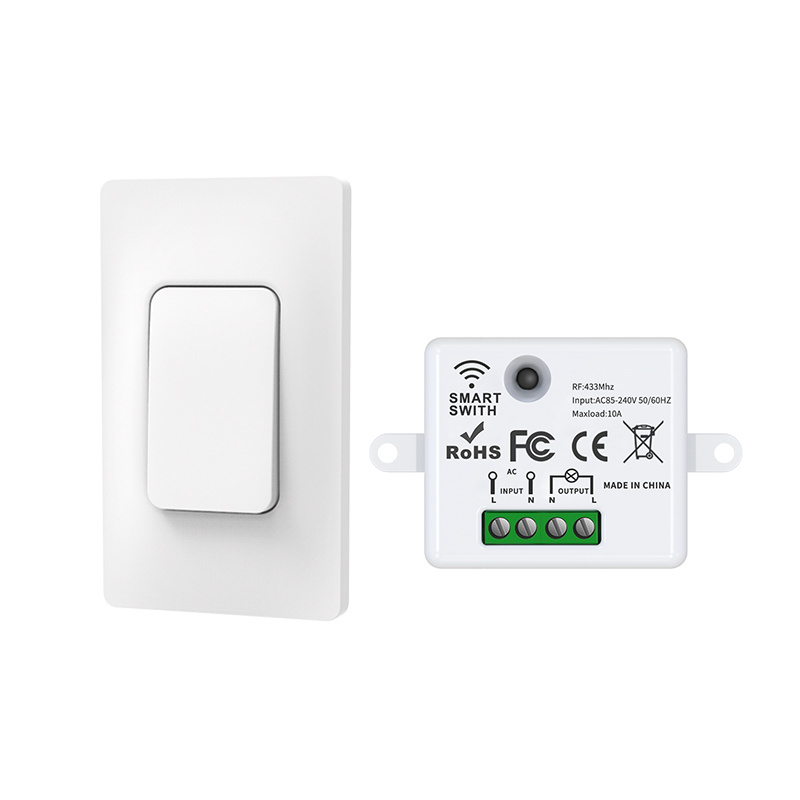 Lowest Price Supply 433Mhz Wireless Remote Light Switch No Battery Required Waterproof Wall Panel Self-powered Button Switches