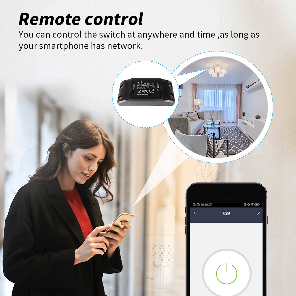 Smart Home Wireless WIFI Switch 1/2/3Gang Touch Glass panel Switch Smart life Remote Control Switch work with Google Home Alexa