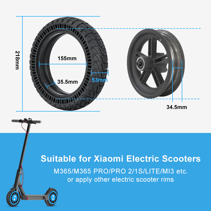 Electric Scooter Parts Accessories Honeycomb Solid Tire for Cityneye M365/Kugoo 9 Inch Tubeless Wheel Replacement E Scooter Tire