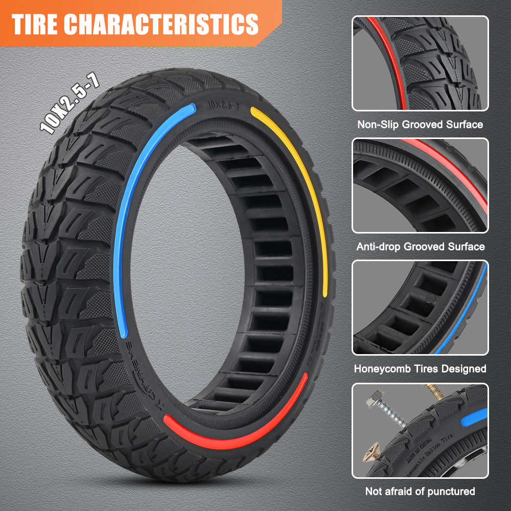 New Arrival EU Warehouse Original Repair Solid Tires for Cityneye 4/4 Pro Electric Scooter 10 Inch Tire Tubeless Solid Tyres