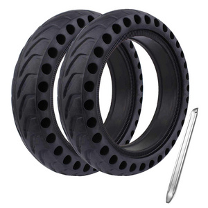 8.5 Inch explosionproof tubeless honeycomb design shock absorber damping solid rubber scooter tires and  wheels replacement