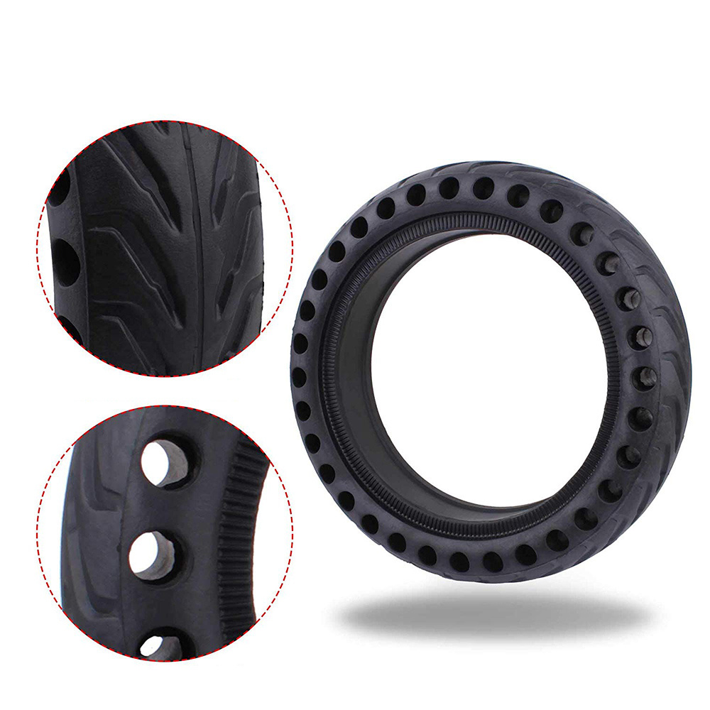 8.5 Inch explosionproof tubeless honeycomb design shock absorber damping solid rubber scooter tires and  wheels replacement