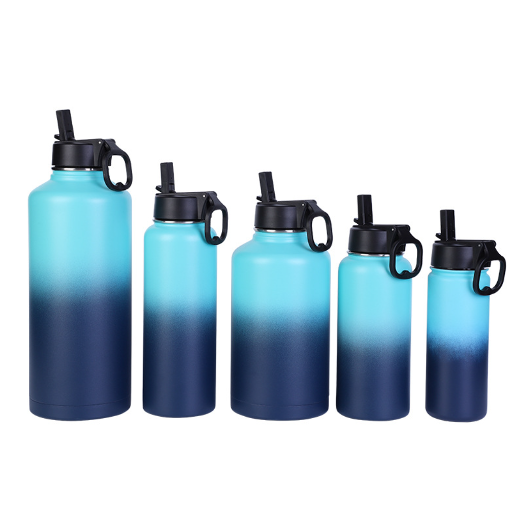 Wholesale 12 Oz 17 Oz 20 Oz 24 Oz 32 Oz 64Oz 128 Oz Supplier Insulated Stainless Steel Water Bottle With Straw