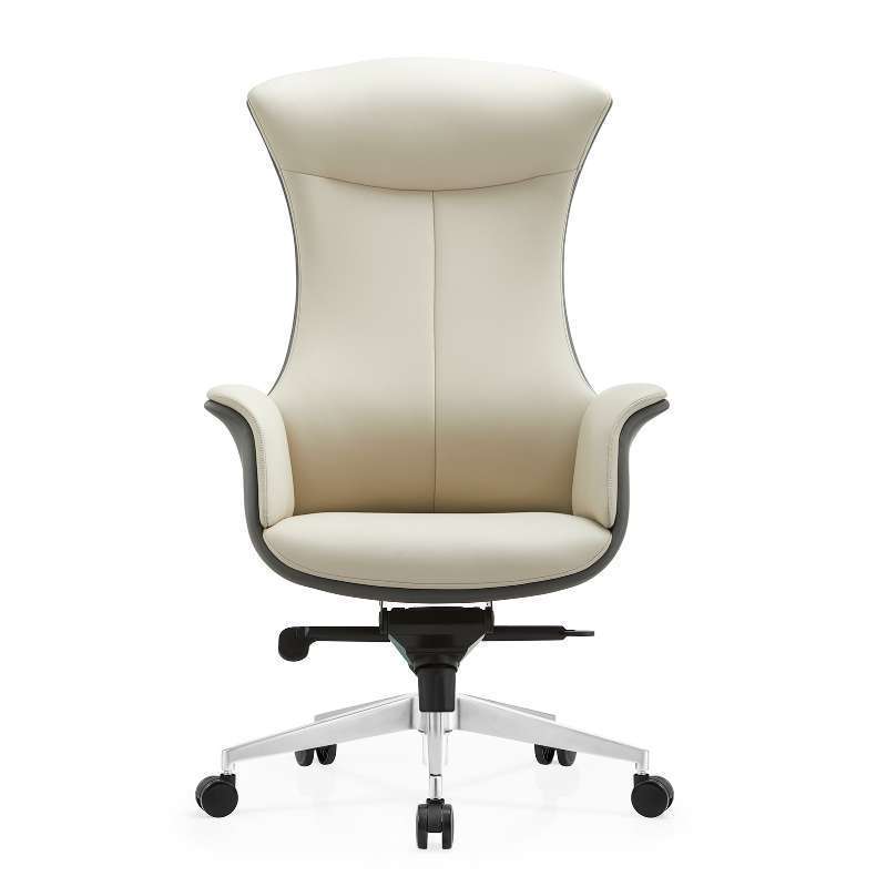 white pu leather office chair high back big size leather swivel office chair