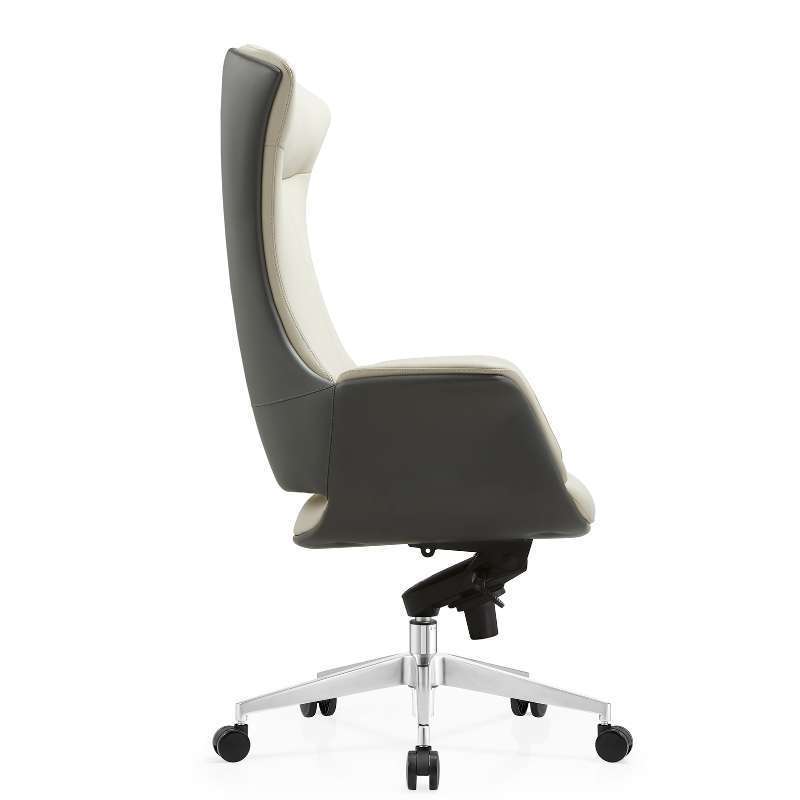 white pu leather office chair high back big size leather swivel office chair