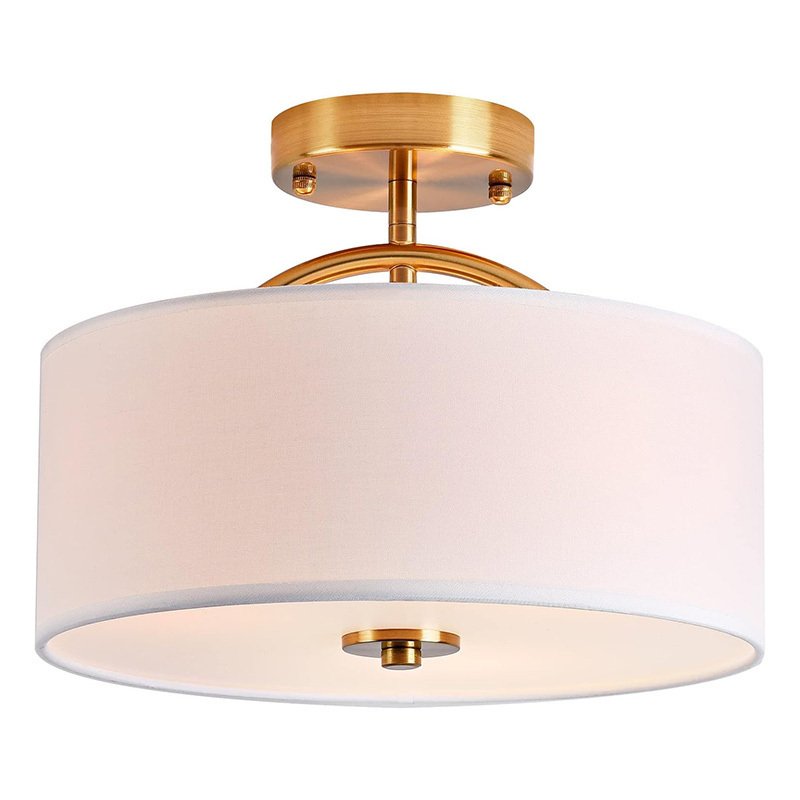 Euro Design Modern Ceiling Light Semi Flush Mount Fixture Warm Brass 13