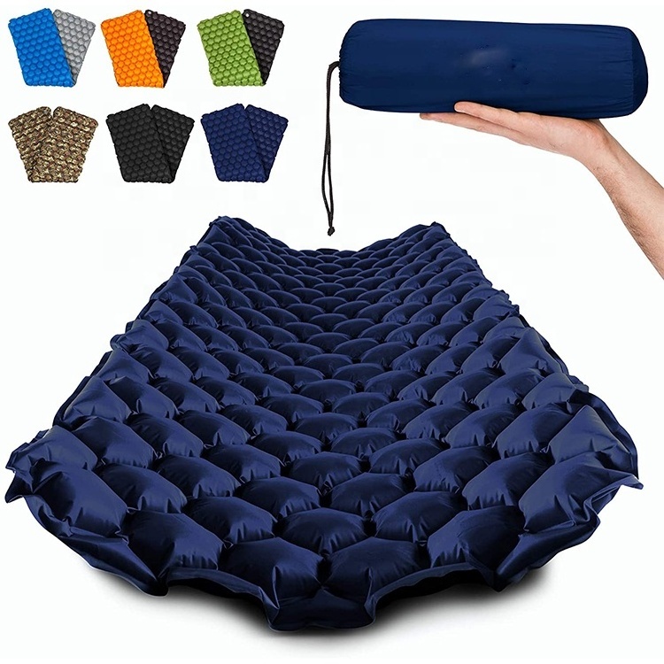 Outdoor Ultralight TPU Inflatable Mattress Camping Sleeping Mat Nylon Material Portable Air Mattress Can Be Spliced