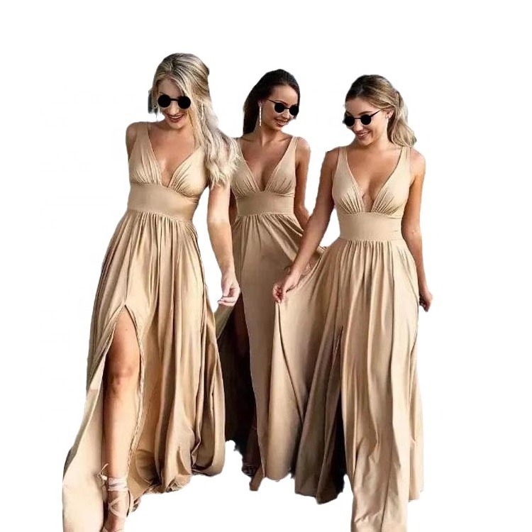 custom 2021 high quality fashion chiffon luxury boho beach maxi long formal party bohemian women prom summer bridesmaid dress