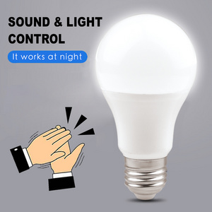 Smart sound and light control sensor led bulb A60 E27 9W