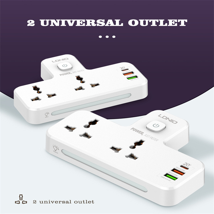 LDNIO SC2311 Plug Extension Multi Plug Extension Sockets with USB Wall Plug Adapter 3 Way 1 into 3 Power Extension Adapter