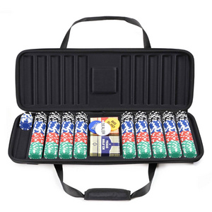 2023 new arrival designer las vegas casino poker chip carry case custom black poker chips foam case 500