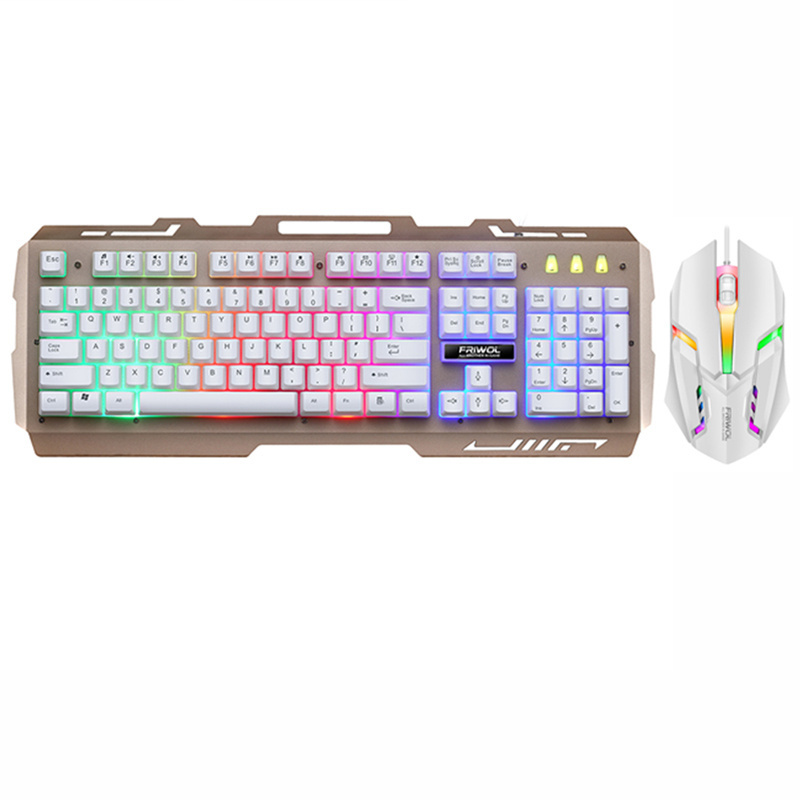 Factory direct gaming keyboard and mouse combos 104 keys ergonomic wired SUB keyboard and mouse sets for computer