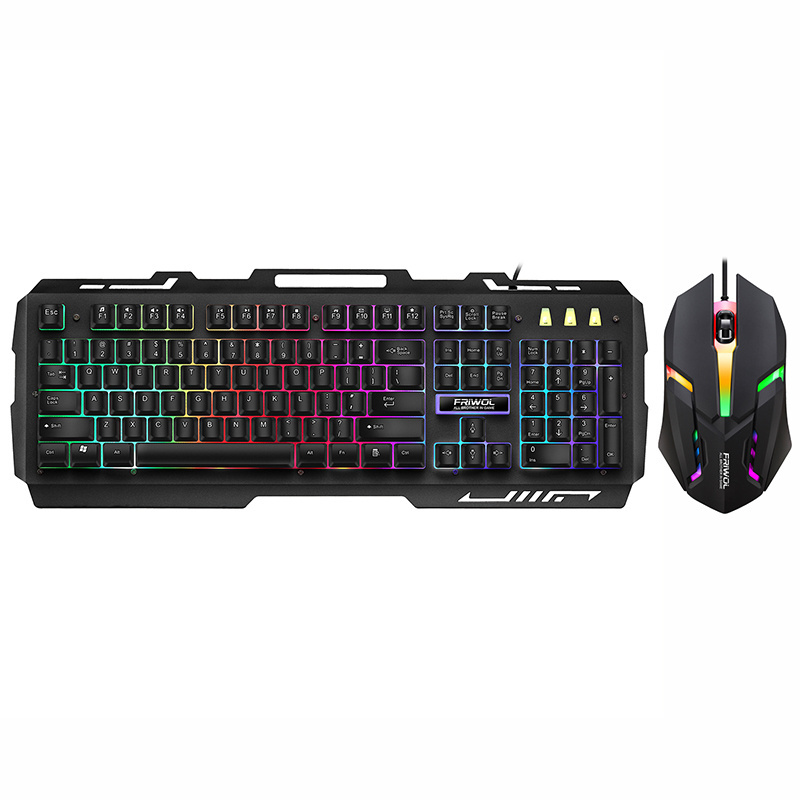 Factory direct gaming keyboard and mouse combos 104 keys ergonomic wired SUB keyboard and mouse sets for computer