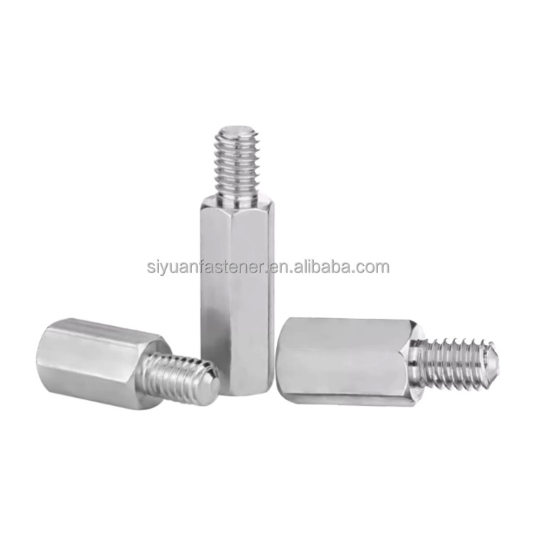 Siyuan M2 M3 M4 M5 4-40 6-32 8-32 Aluminum Stainless Steel Brass Round Hex Male Female Threaded Pcb Standoff Spacer