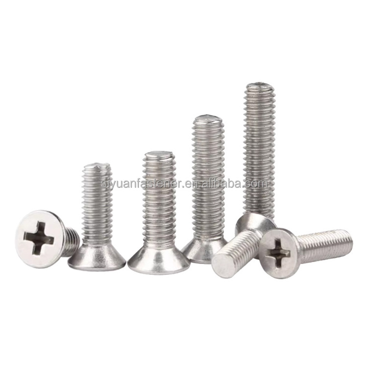 A2 A4 304 316 carbon steel zinc plated mini machine screws cross countersunk head screw din 965 stainless steel screw