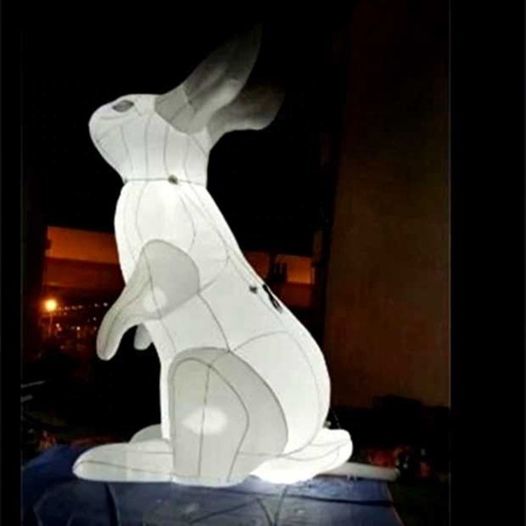 Giant Decorative Outdoor Inflatable Easter Bunny Rabbit Led Light Balloon Lamp For Mid-Autumn Festival