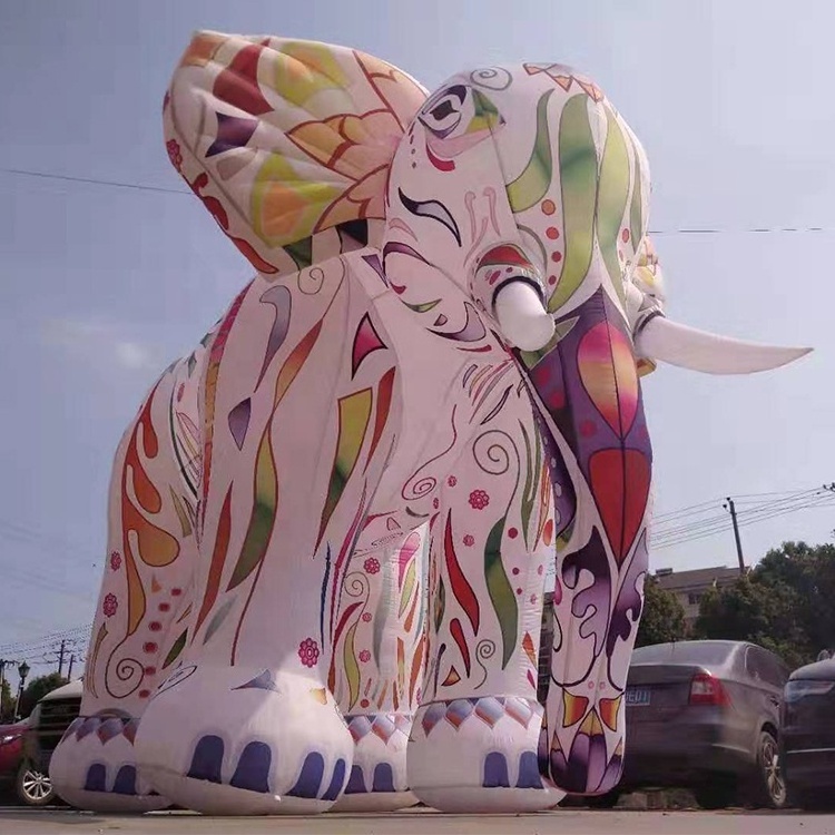 New design Outdoor Advertising Decoration Oxford Giant Inflatable Elephant Model For Sale