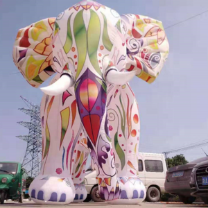 New design Outdoor Advertising Decoration Oxford Giant Inflatable Elephant Model For Sale