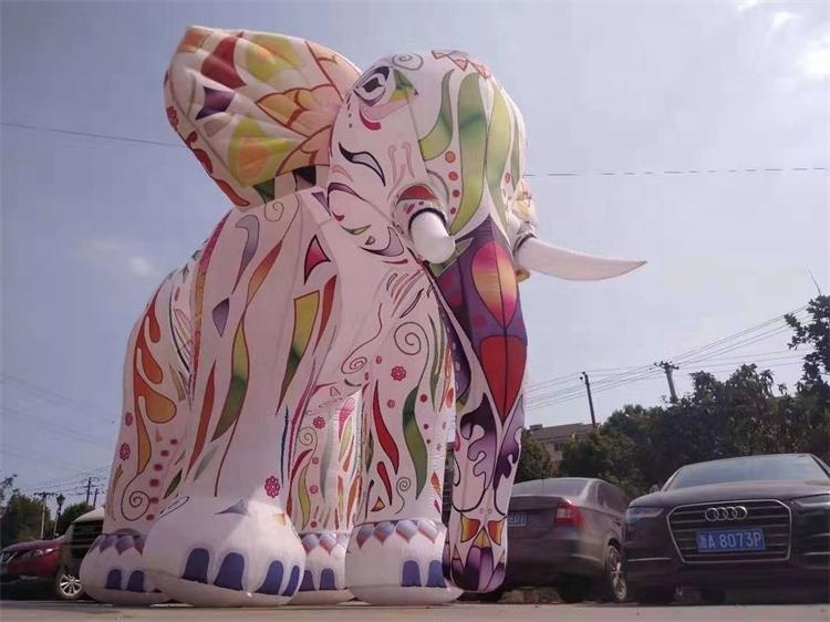 New design Outdoor Advertising Decoration Oxford Giant Inflatable Elephant Model For Sale