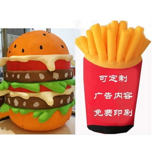 Pvc High Quality Custom Blow Up Advertising Burger Chips Food Inflatable