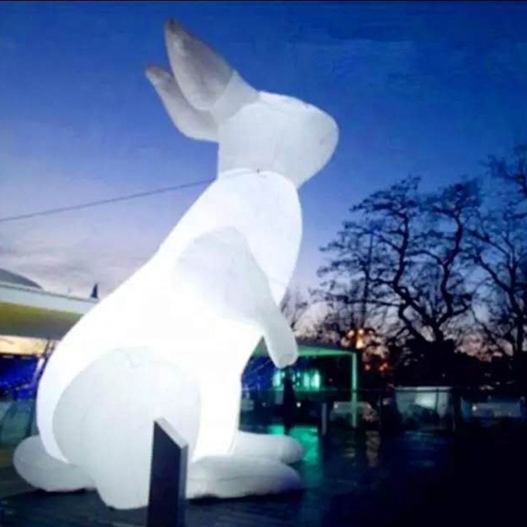 Giant Decorative Outdoor Inflatable Easter Bunny Rabbit Led Light Balloon Lamp For Mid-Autumn Festival