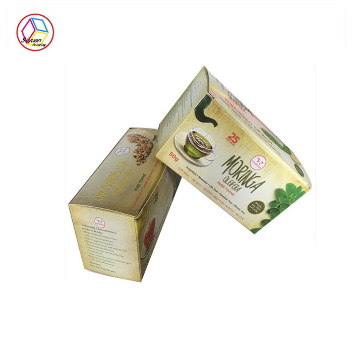 Custom logo tea bags paper packaging box for tea packaging