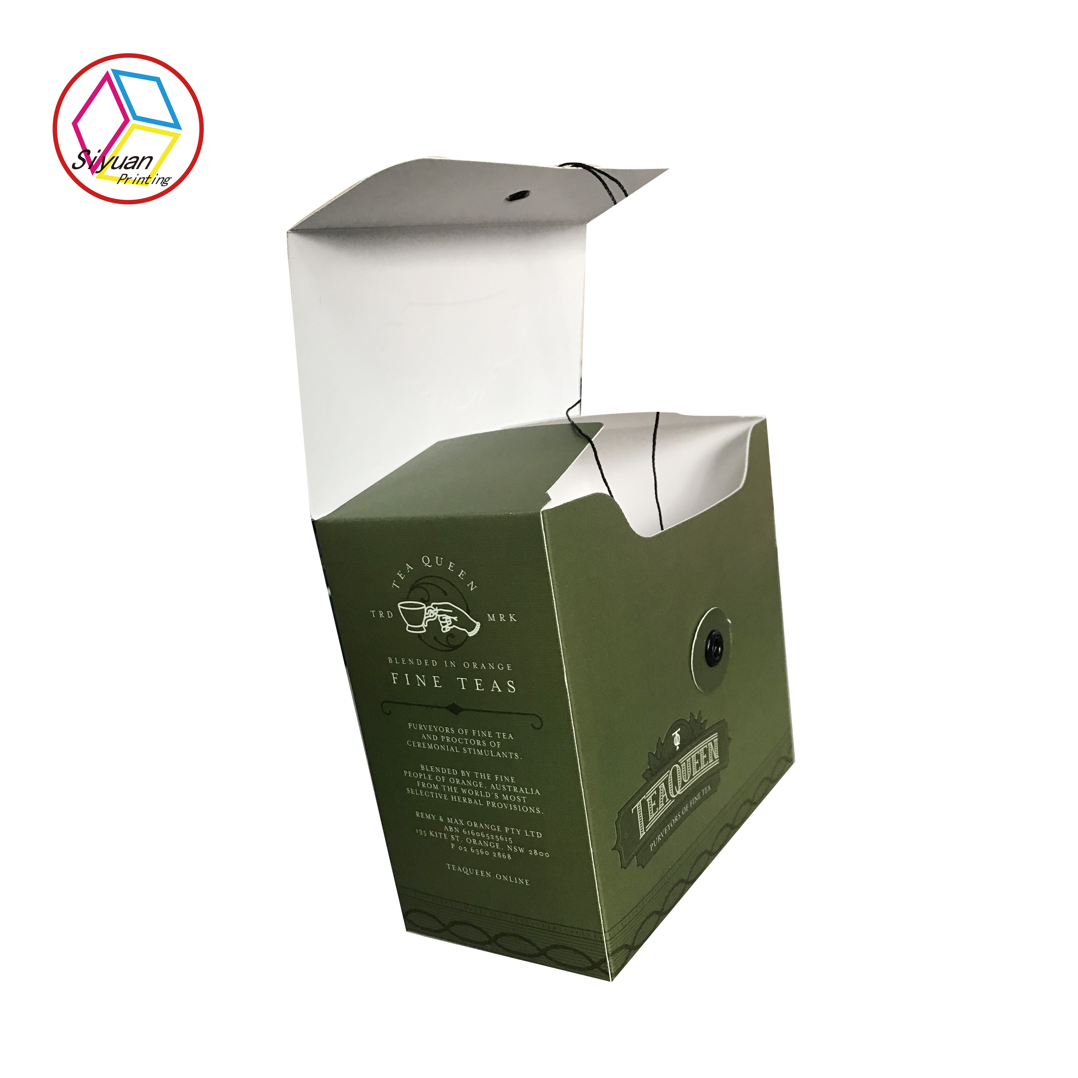 Custom logo tea bags paper packaging box for tea packaging