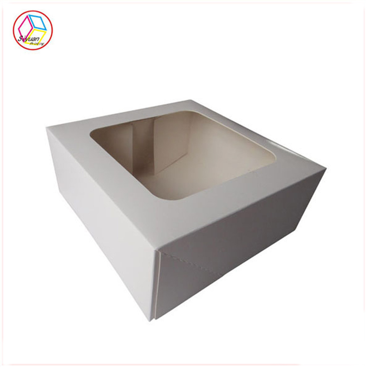 Custom folding clear PVC window cake  box for cake packaging