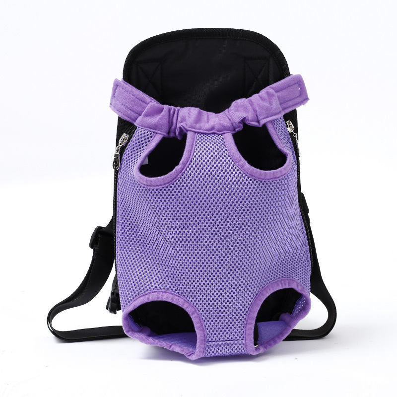 pet supplies canvas mesh cloth breathable portable outdoor travel safe dog carry bag carrier drawstring front chest cat backpack