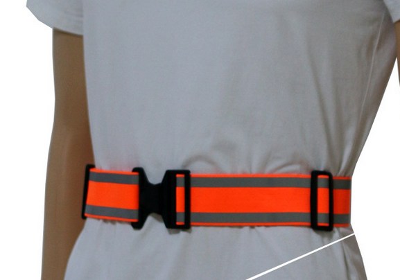 high visibility adjustable reflective elastic waist belt reflector safety running strap band gear for cycling jogging walking