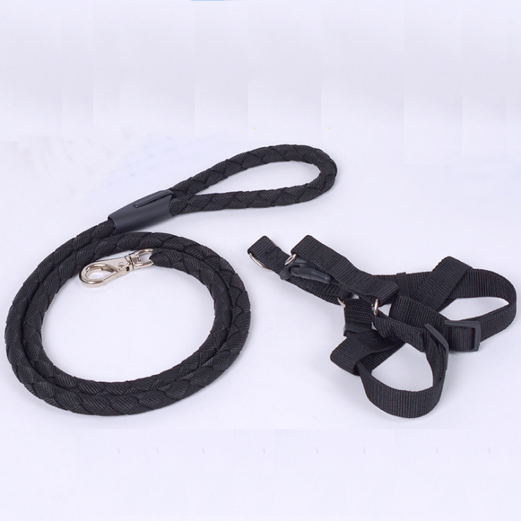 suppliers japanese large dog training braided nylon rope front range tactical leash chest harness strap vest pet accessories