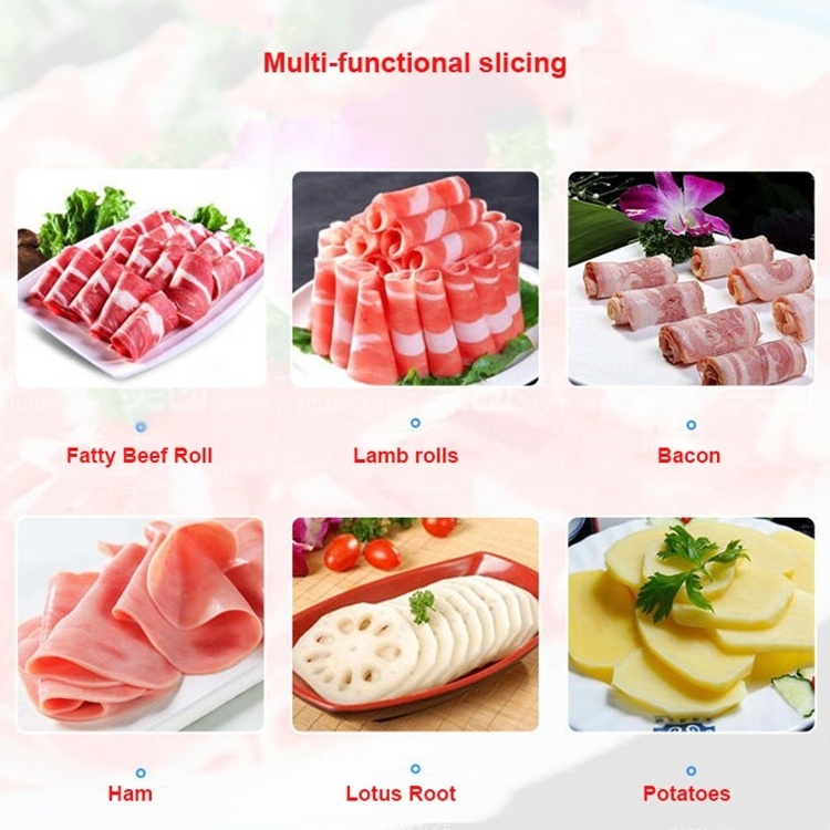 Automatic Sausage lamb beef meat meat cutter slicing machine commercial fully automatic frozen meat slicer