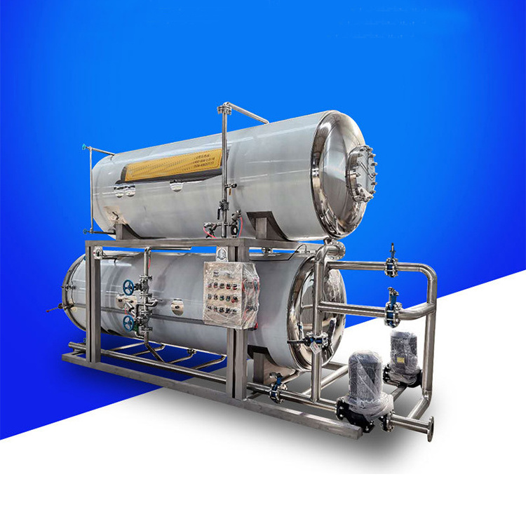 Food steam sterilizer kettle automatic water spray retort autoclave sterilizer glass bottle sterilization machine