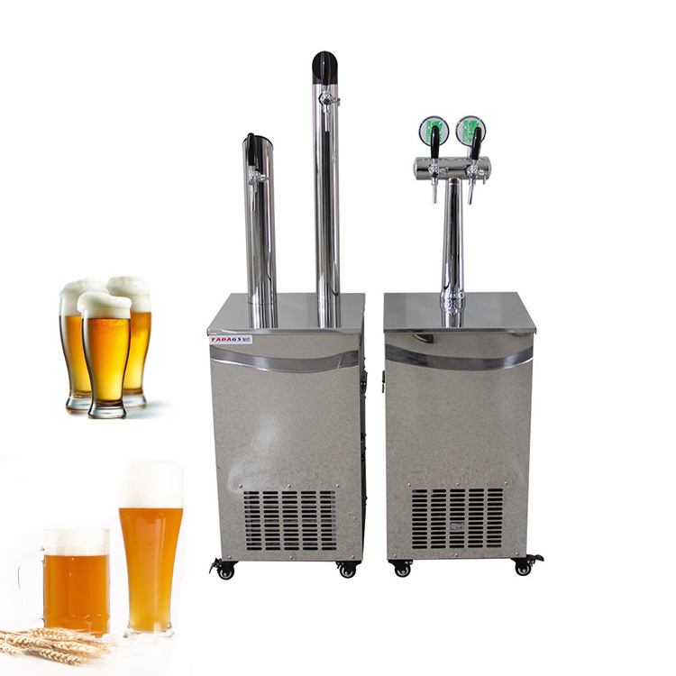 Portable electric beer dispenser cooler with ice bank for bar pub restaurant