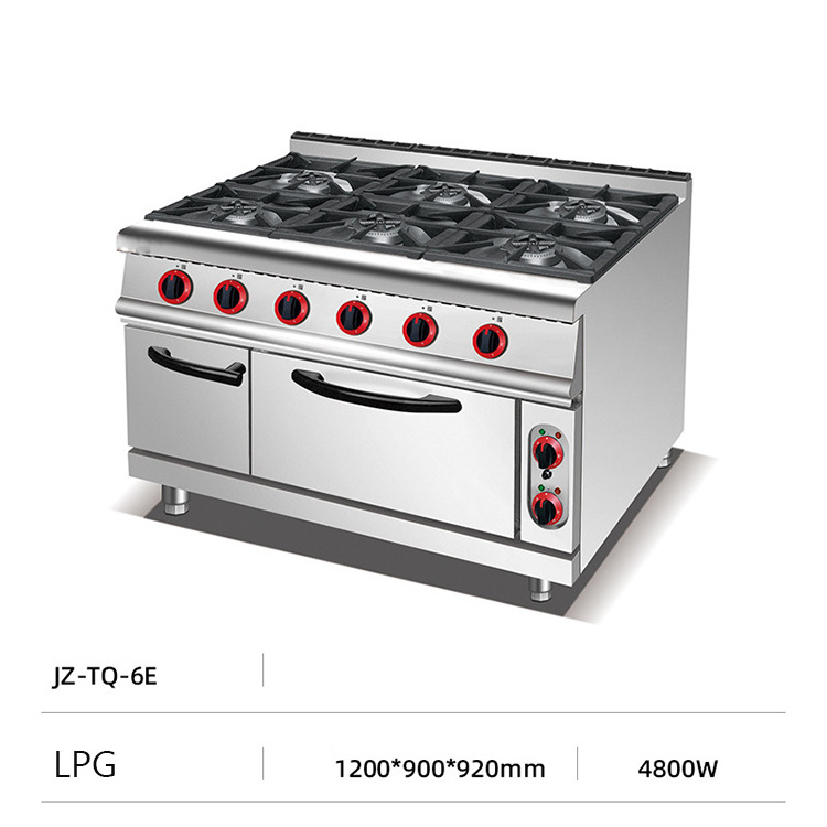 Stainless steel commercial use vertical 4 burner electric hot plate stove with oven