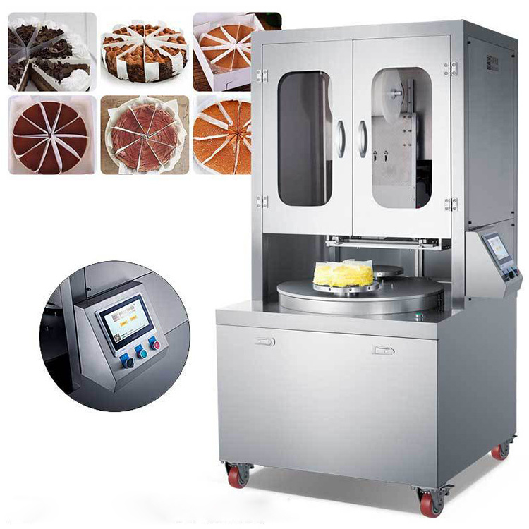 Factory Supply Ultrasonic Mozzarella Cheese Sheet Round Layer Cake Slicer Cake Slab Cut Machine Food Cutter