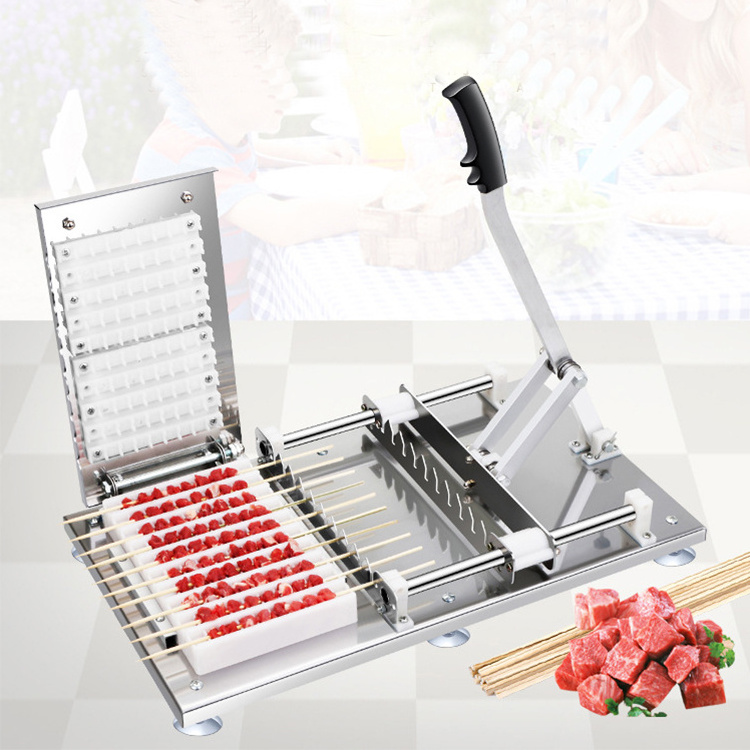 Factory price shish kebab making machine Lamb meat skewer wearing machine souvlaki skewer machine